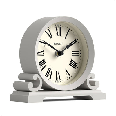 Jones Saloon mantel clock in overcoat grey