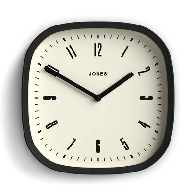 Jones Marvel wall clock in black 25cm
