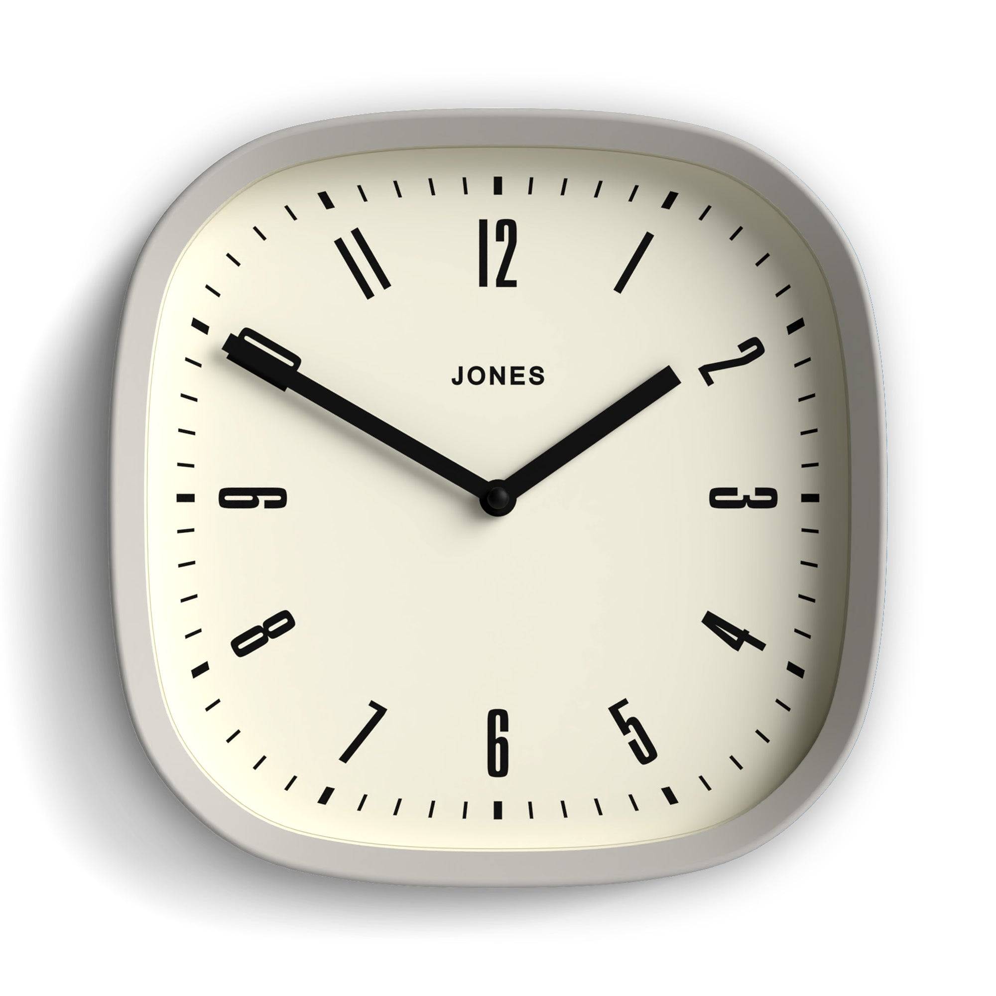 Jones Marvel wall clock in grey 25cm – Jones Clocks