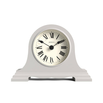 Jones Speakeasy mantel clock in overcoat grey