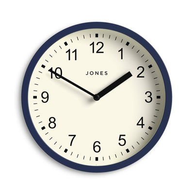 Jones Spin wall clock in indigo blue 20cm