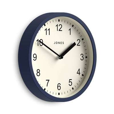 Jones Spin wall clock in indigo blue 20cm