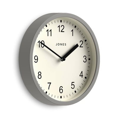 Jones Spin wall clock in light grey 20cm