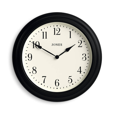 Jones Supper Club wall clock in black 40cm