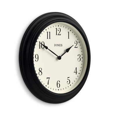 Jones Supper Club wall clock in black 40cm