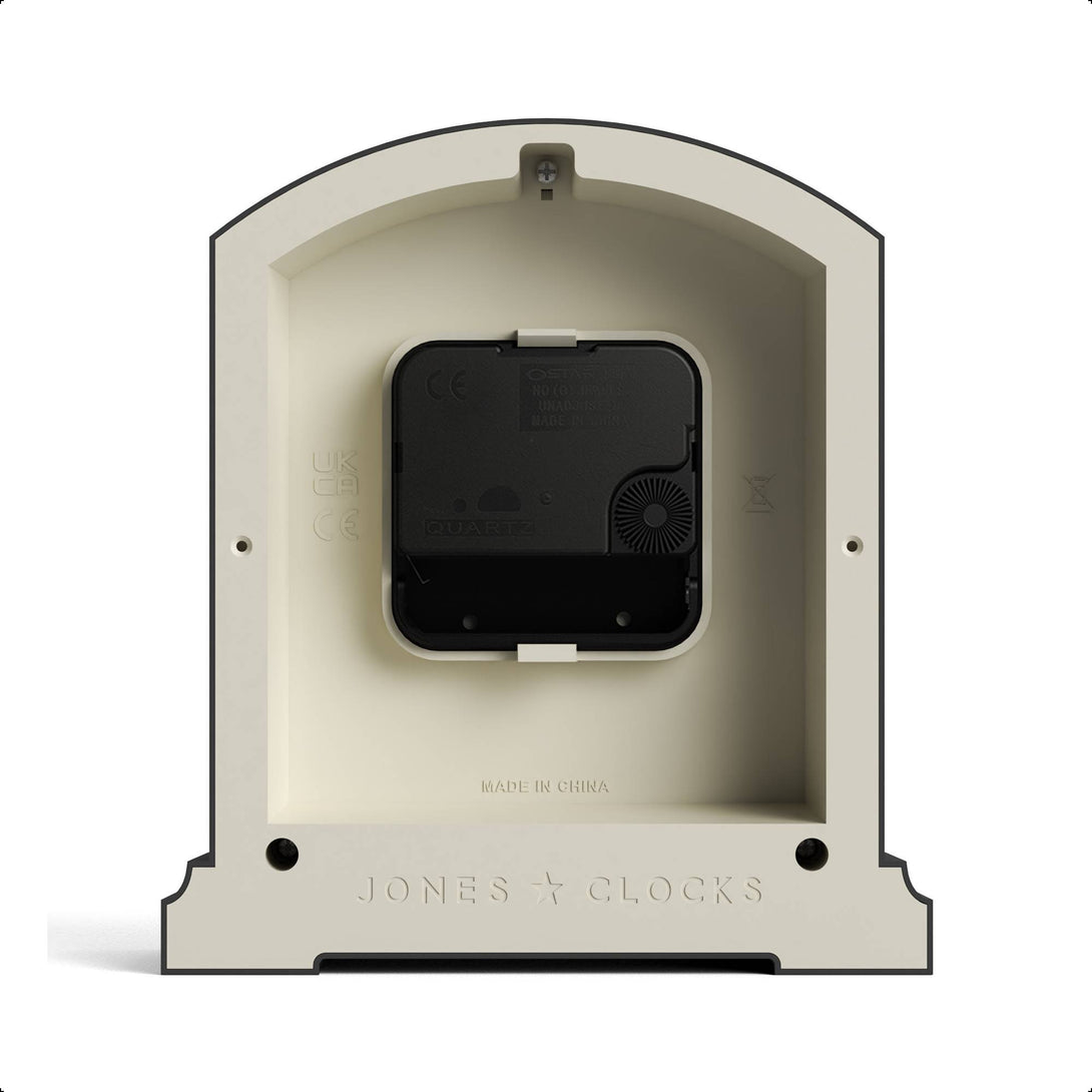 Jones Tavern clock in blizzard grey – Jones Clocks