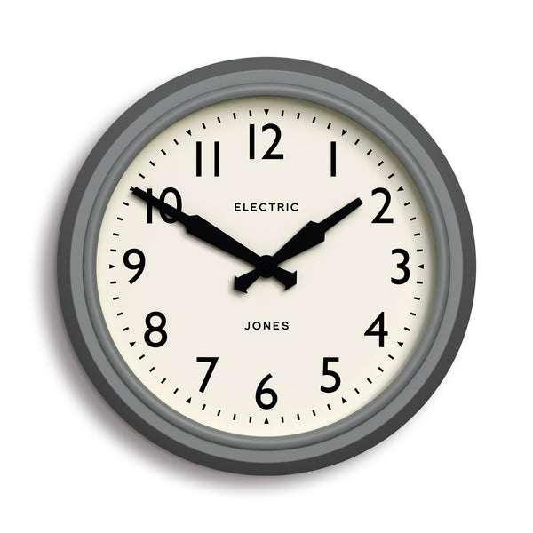 Jones Telecom wall clock in grey 27cm