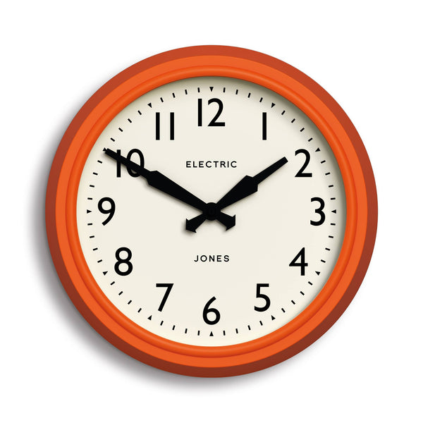Jones Telecom wall clock in orange 27cm