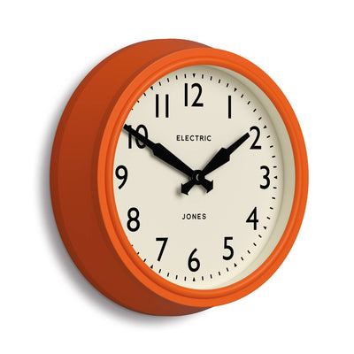 Jones Telecom wall clock in orange 27cm