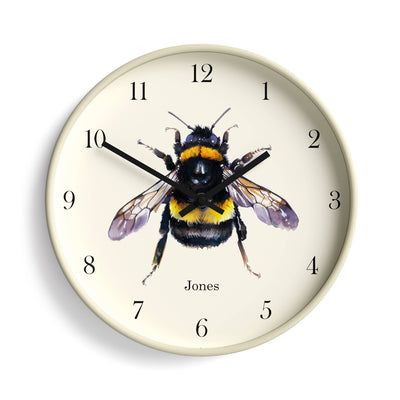 Jones Bee Keeper wall clock in cream 30cm