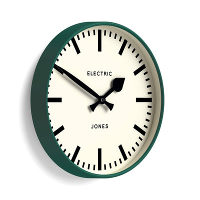 Jones Tiger wall clock in eden green 30cm