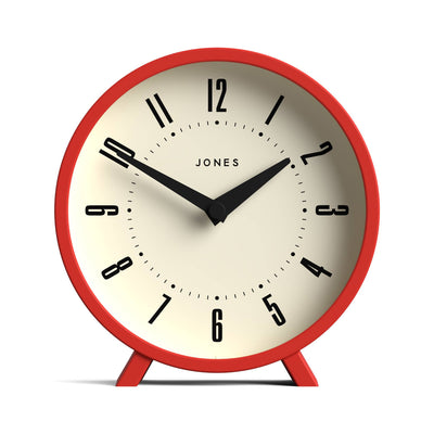Jones Venus mantel clock in red