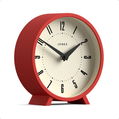 Jones Venus mantel clock in red