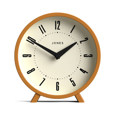 Jones Venus mantel clock in mustard yellow