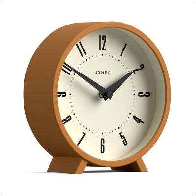 Jones Venus mantel clock in mustard yellow