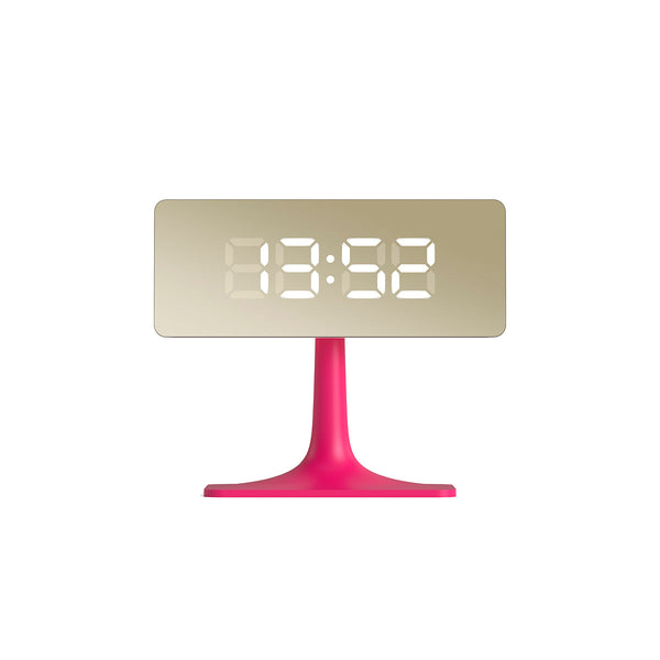 Space Hotel Cinemascape LED clock in pink