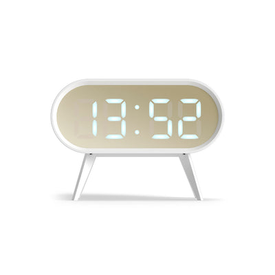 Space Hotel Cyborg LED clock in white