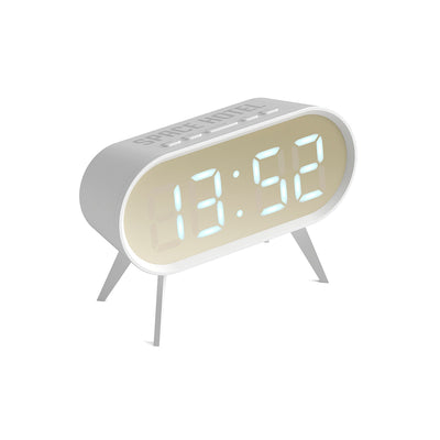 Space Hotel Cyborg LED clock in white