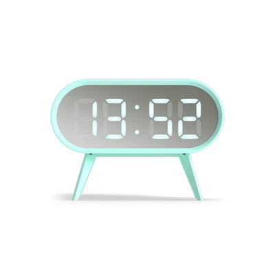 Space Hotel Cyborg LED clock in blue