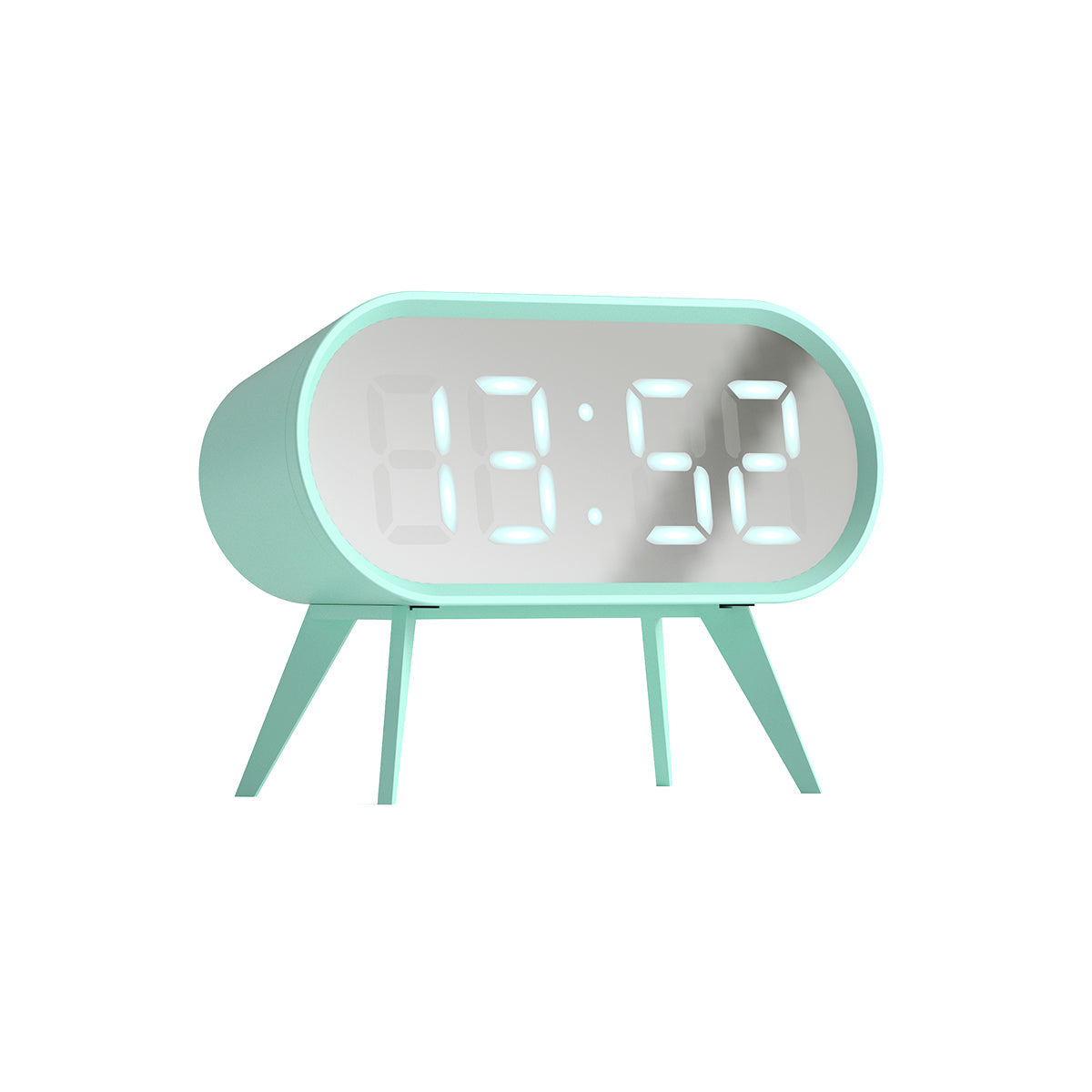 Space Hotel Cyborg LED clock in blue – Jones Clocks