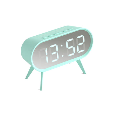 Space Hotel Cyborg LED clock in blue