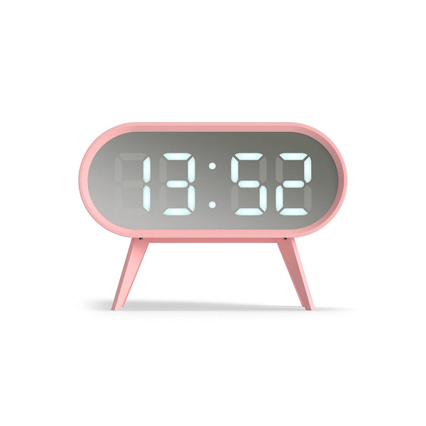 Space Hotel Cyborg LED clock in pink