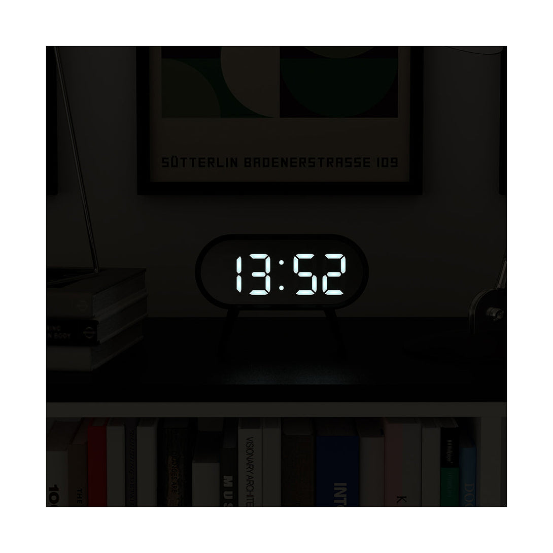 Digital Alarm Clock | Black Mirror LED | style shot 1