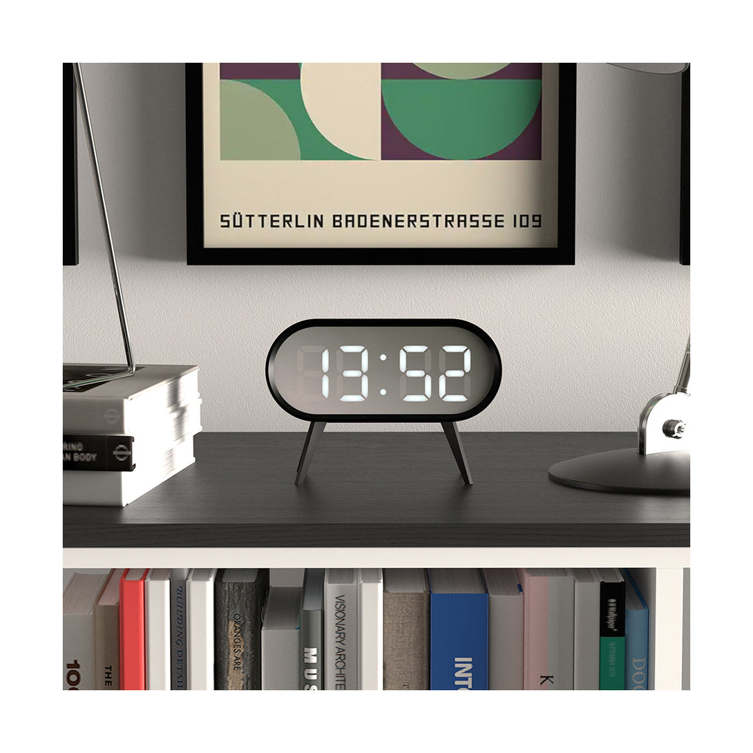 Digital Alarm Clock | Black Mirror LED | style shot 3