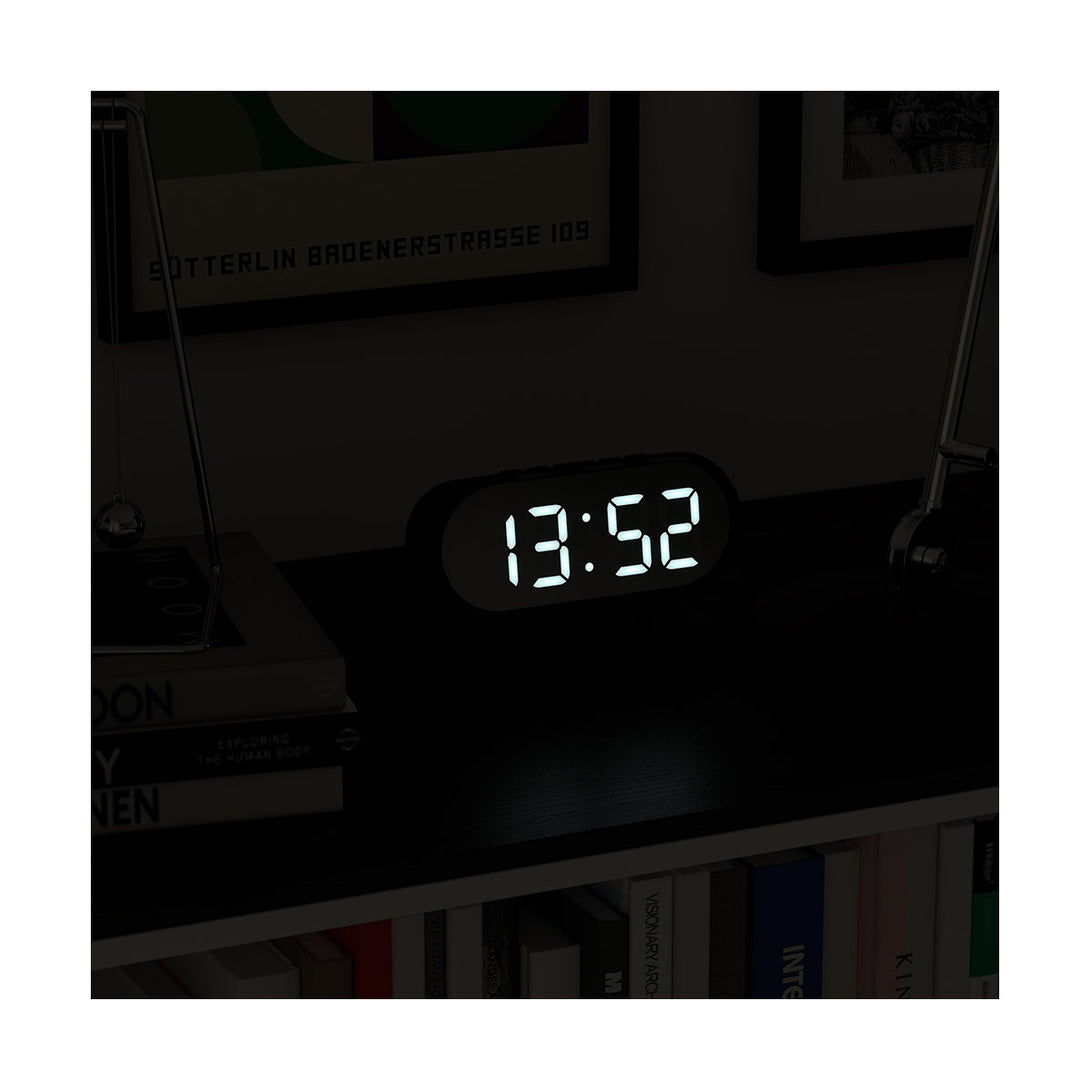 Digital Alarm Clock | Black Mirror LED | style shot 4