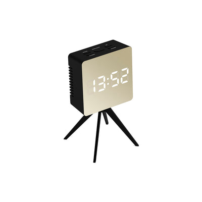Space Hotel Droid LED clock in black