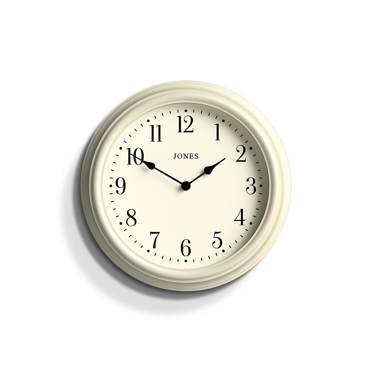 Jones wall clock in pale cream 30cm Jones Clocks