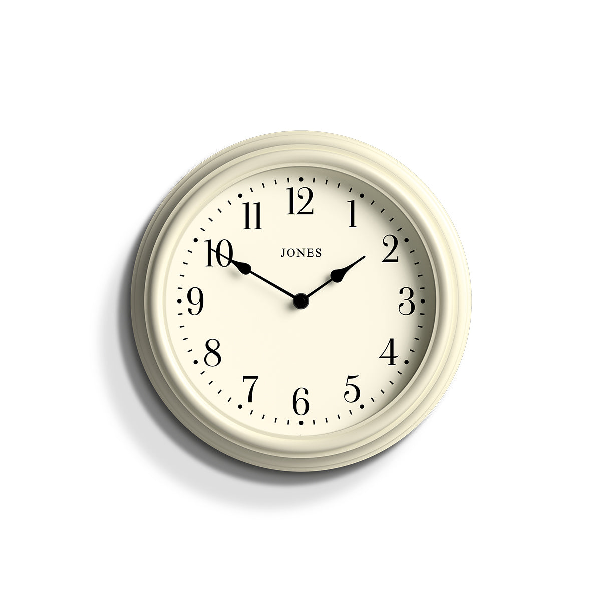 Jones Clock Design Jones Venetian wall clock in pale cream 30cm – Jones Clocks