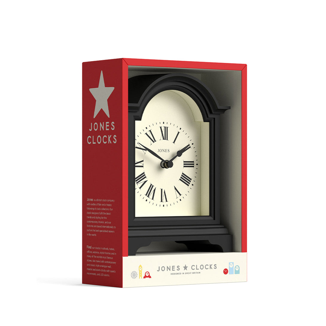 Jones Clock Design Jones Bistro mantel clock in black – Jones Clocks
