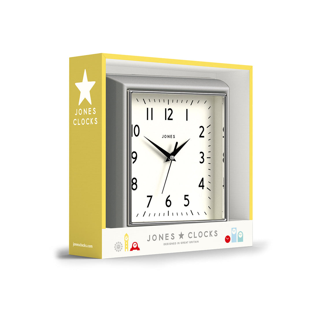 Jones Mustard Wall Clock in Grey Jones Clocks