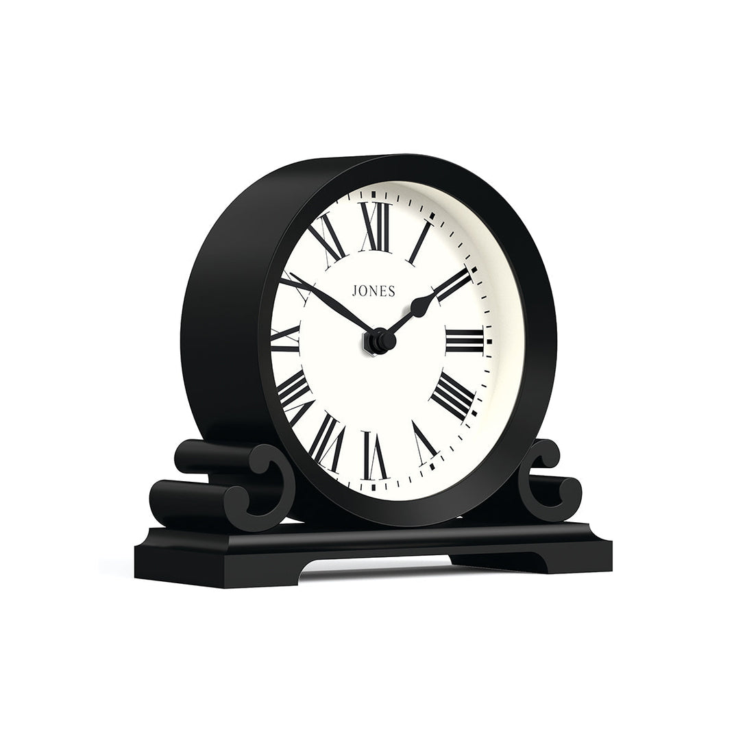 Jones Clock Design Jones Saloon mantel clock in black – Jones Clocks