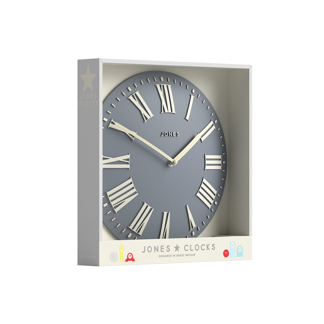 Jones Strand convex wall clock in french navy 30cm – Jones Clocks