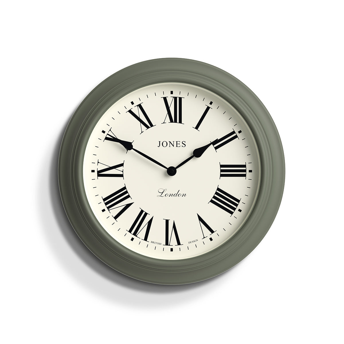 Jones Supper Club wall clock in asparagus green 40cm Jones Clocks