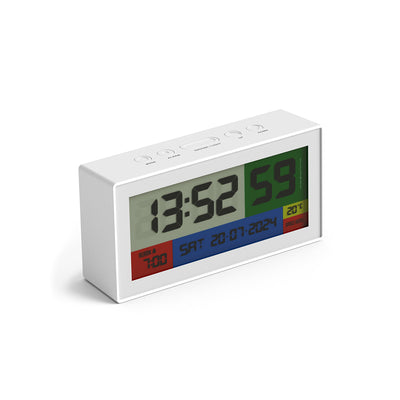 Space Hotel Robot 100 LCD clock in white
